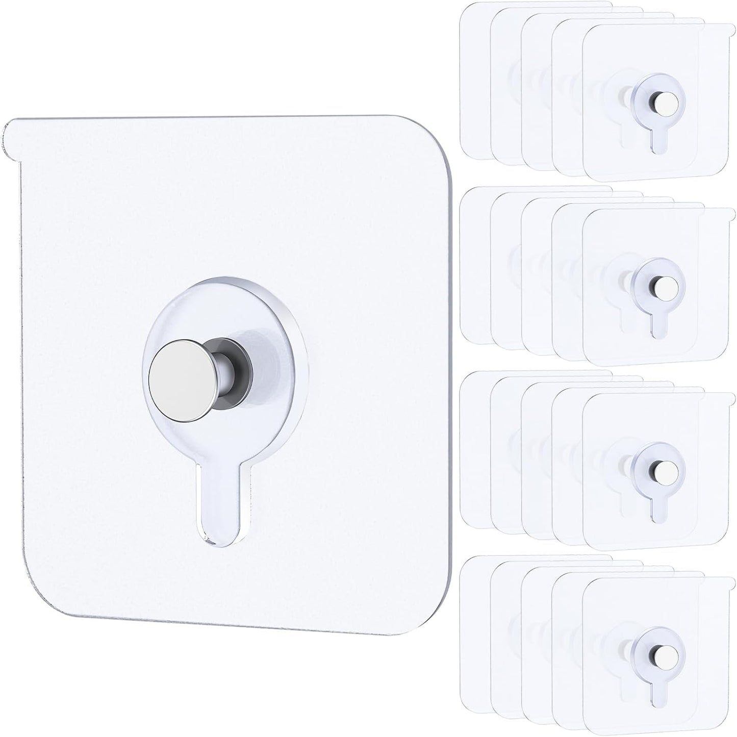 20-Piece Heavy-Duty Self-Adhesive Picture Hooks