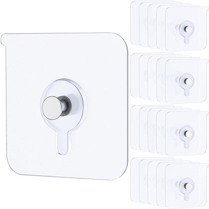 20-Piece Heavy-Duty Self-Adhesive Picture Hooks